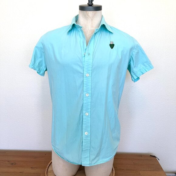 RIPNDIP Mens Button Down - Turquoise - Size Medium - Picture 1 of 9
